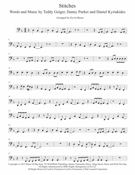 Free Sheet Music Stitches Cello