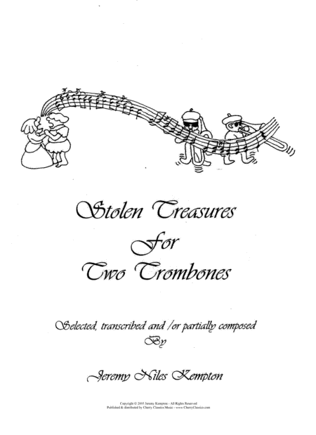 Free Sheet Music Stolen Treasures For Two Trombones