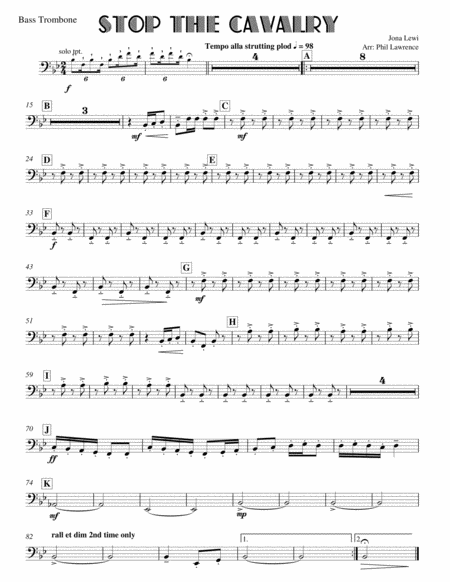 Free Sheet Music Stop The Cavalry Orch 10 Piece Brass