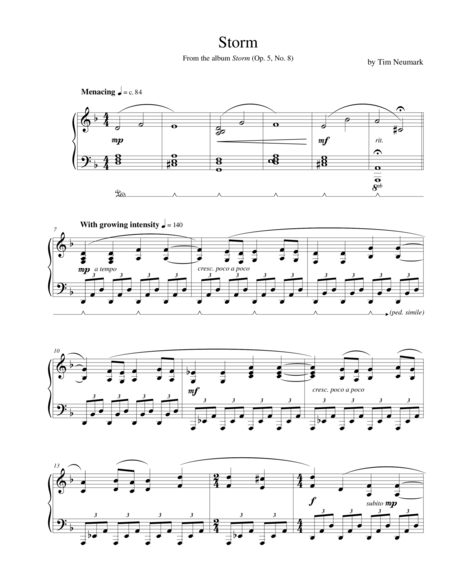 Free Sheet Music Storm