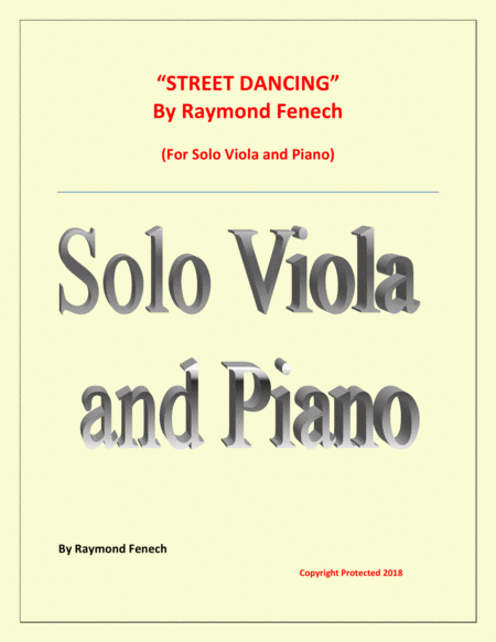 Street Dancing For Solo Viola And Piano Sheet Music