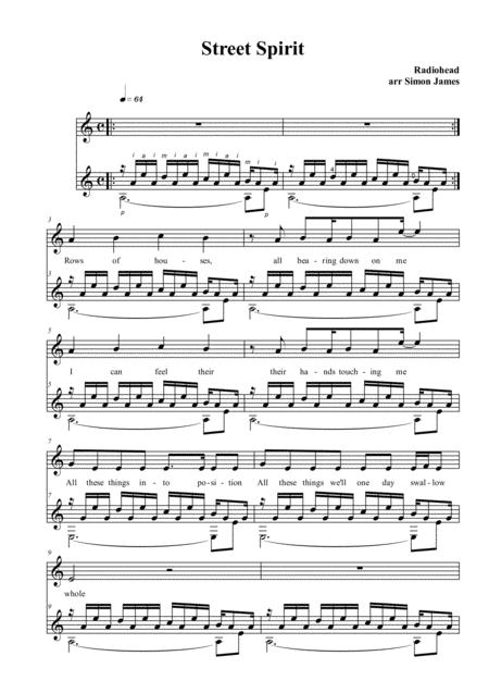 Street Spirit Fade Out Sheet Music