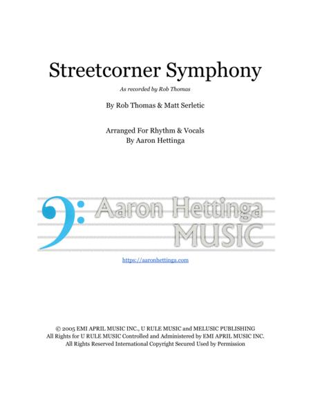Streetcorner Symphony Rob Thomas Rhythm Vocal Lead Sheet Sheet Music