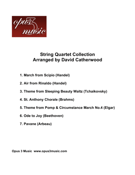 Free Sheet Music String Collection Seven Really Useful Pieces Arranged For String Quartet Orchestra By David Catherwood