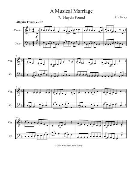 String Duo No 7 From A Musical Marriage Haydn Found Sheet Music