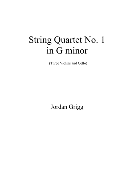 Free Sheet Music String Quartet No 1 In G Minor 3 Violins Cello