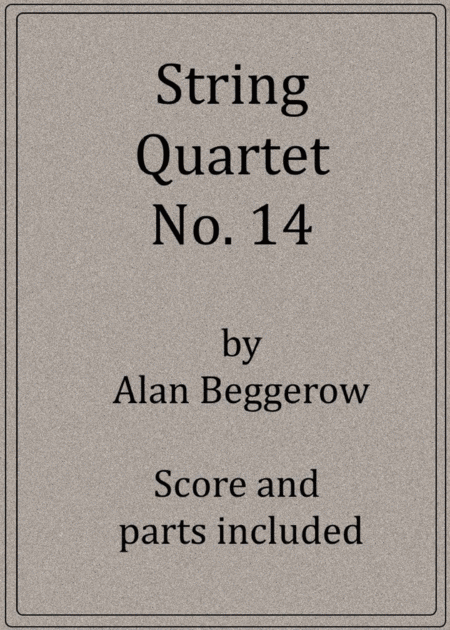 String Quartet No 14 Sheet Music