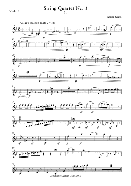 String Quartet No 3 Op 74 Parts Sheet Music