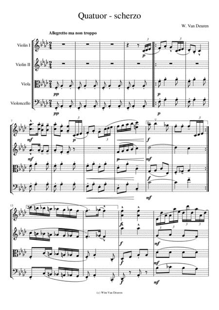 Free Sheet Music String Quartet Scherzo
