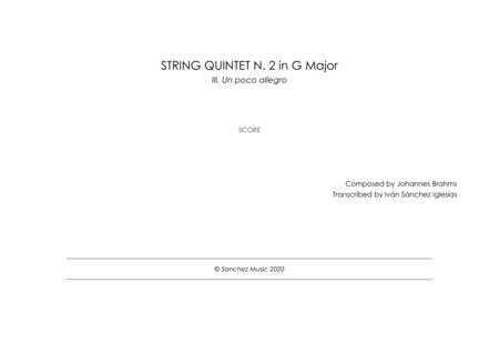 String Quintet N 2 In G Major Iii Un Poco Allegretto Johannes Brahms Trans Ivn Snchez Iglesias Sheet Music