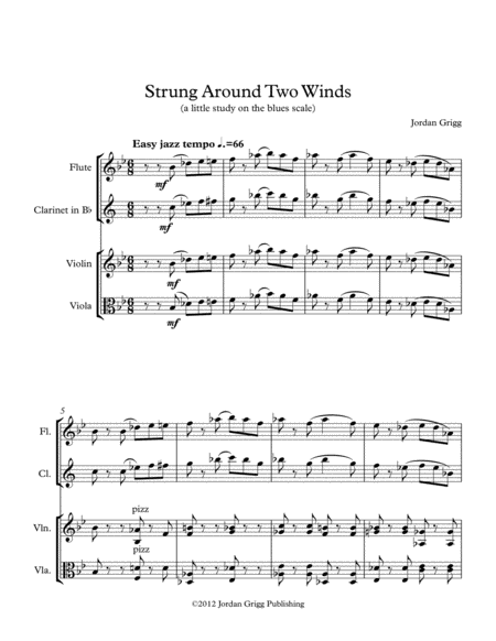 Strung Around Two Winds A Little Study On The Blues Scale Sheet Music