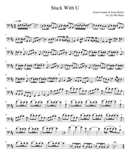 Stuck With U Cello Solo Sheet Music