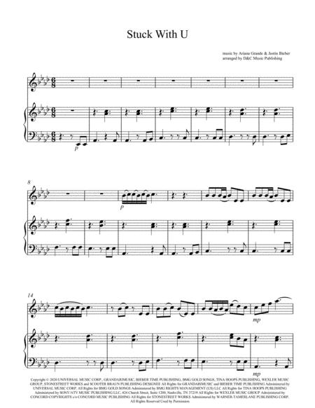 Stuck With U For Flute And Piano Sheet Music