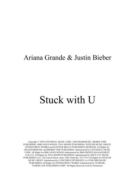 Stuck With U For Violin And Piano Sheet Music