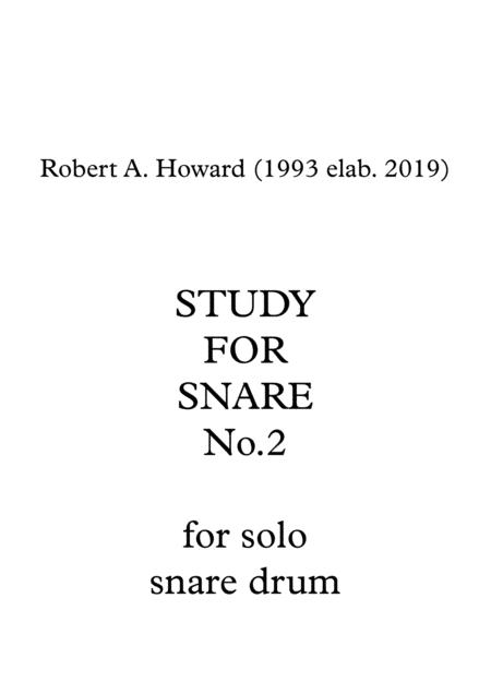 Free Sheet Music Study For Snare No 2