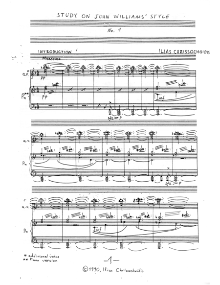 Study On John Williams Style No 1 Sheet Music