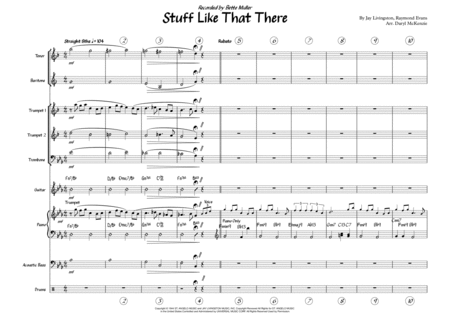 Free Sheet Music Stuff Like That There Vocal With Small Band 5 Horns Key Of F