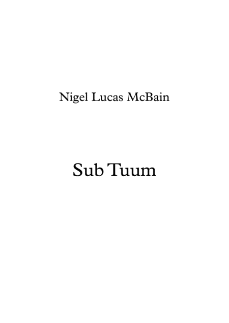 Free Sheet Music Sub Tuum