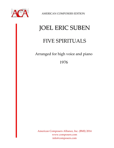 Suben Five Spirituals Sheet Music