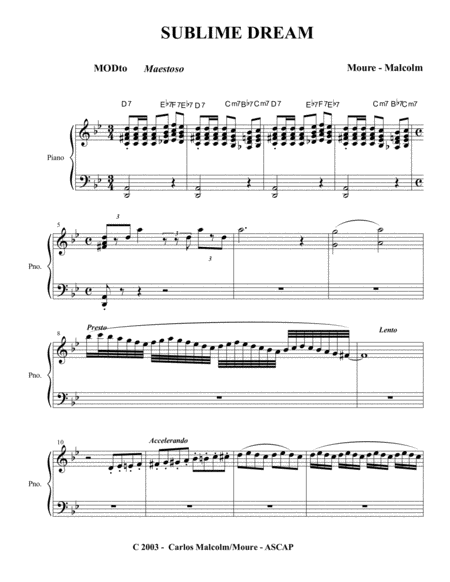 Sublime Dream Sheet Music