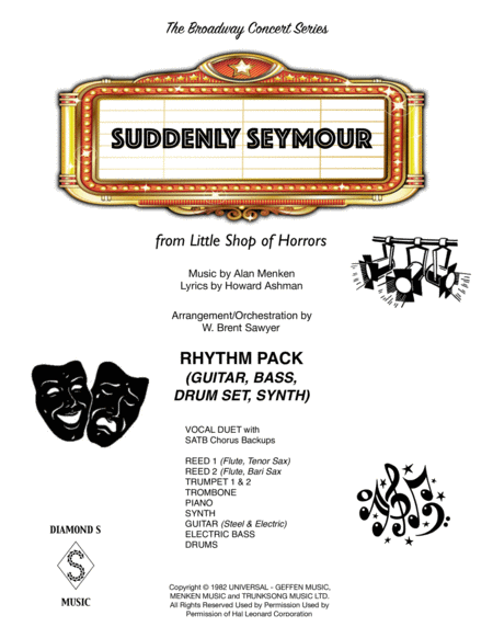 Suddenly Seymour Rhythm Pack Guitar Bass Drums Synth Sheet Music