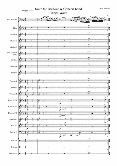 Free Sheet Music Suite For Baritone And Concert Band