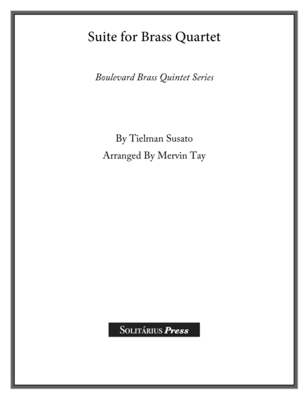 Suite For Brass Quartet And Percussion Sheet Music