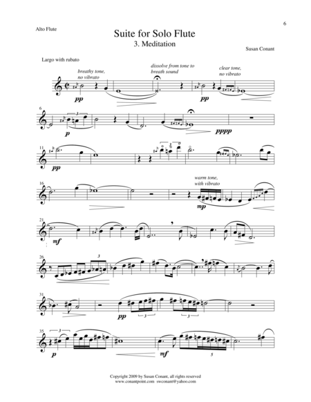 Suite For Solo Flute 3 Meditation Sheet Music