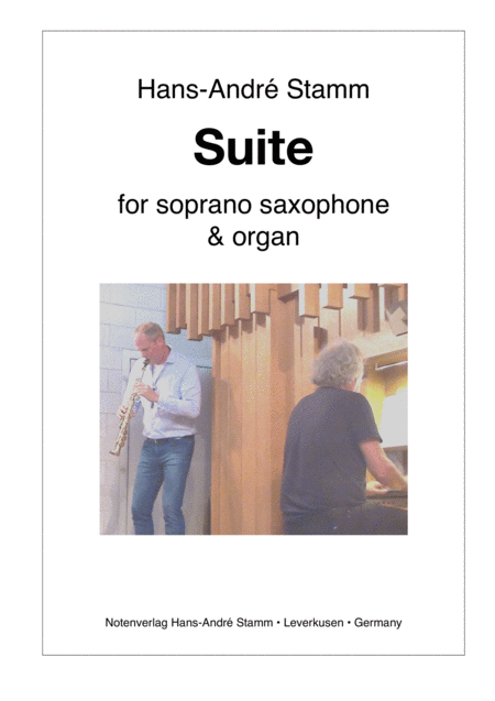 Suite For Soprano Saxophone Organ Sheet Music