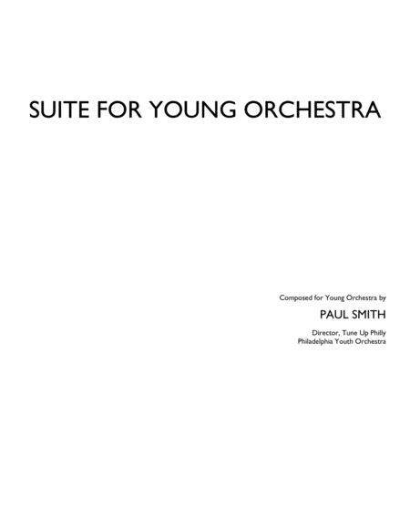 Free Sheet Music Suite For Young Orchestra