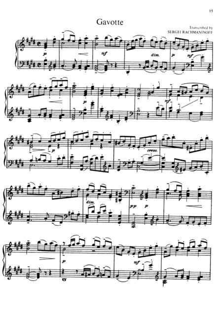 Suite From The Partita No 3 In E Major For Solo Violin Bwv 1006 2 Gavotte Transcr By Sergey Rachmaninov As Played By Vkingur Lafsson Sheet Music