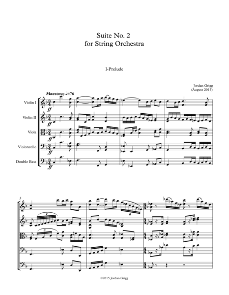 Free Sheet Music Suite No 2 For String Orchestra