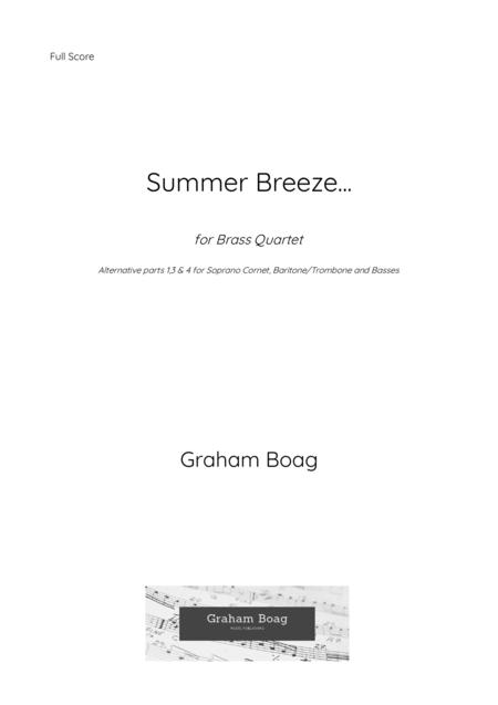 Summer Breeze For Brass Quartet Sheet Music