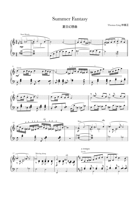 Summer Fantasy Sheet Music