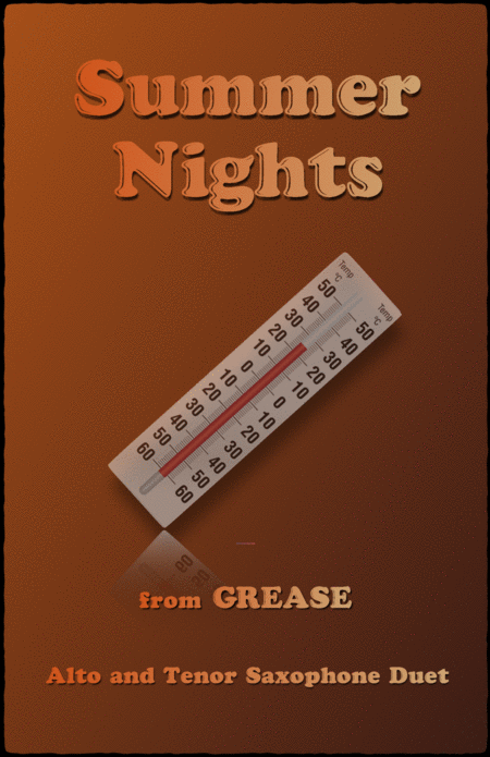 Summer Nights From Grease Alto And Tenor Saxophone Duet Sheet Music