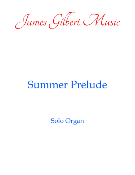 Summer Prelude Or119 Sheet Music