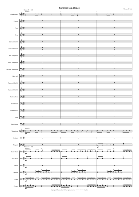 Summer Sun Dance 11 8 Folk Dance Style Concert Band Sheet Music