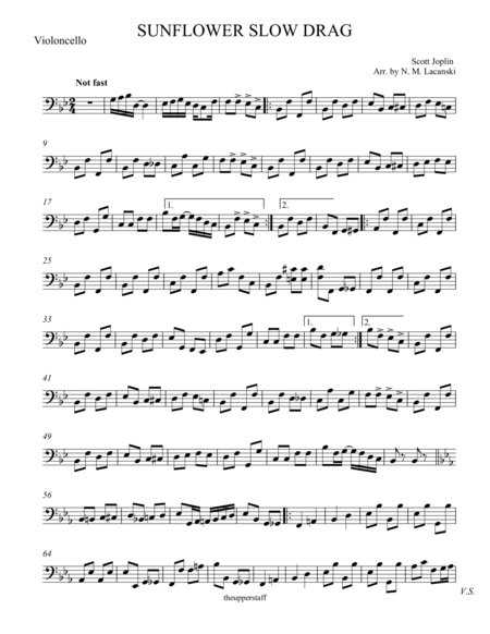 Free Sheet Music Sunflower Slow Drag