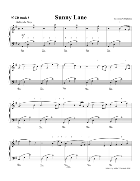 Sunny Lane Easy Romantic Sheet Music