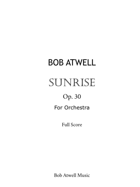 Sunrise Orchestra Version Sheet Music