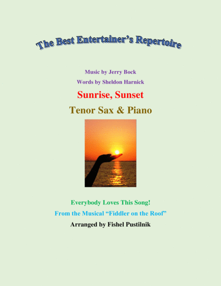 Sunrise Sunset For Tenor Sax And Piano Jazz Pop Version Video Sheet Music