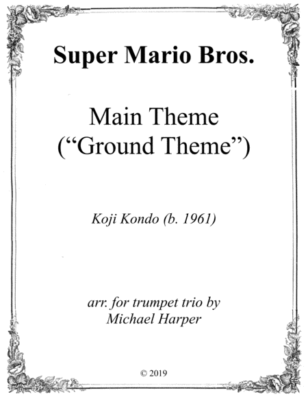 Super Mario Bros Main Theme Sheet Music