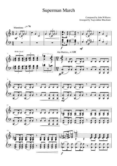 Superman March Sheet Music