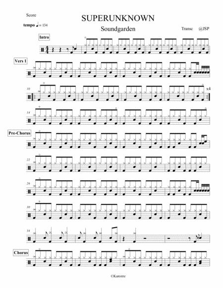 Free Sheet Music Superunknown