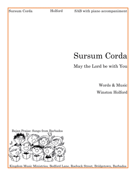 Free Sheet Music Sursum Corda The Lord Be With You