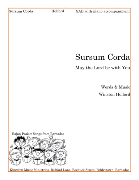 Sursum Corda The Lord Be With You Sheet Music