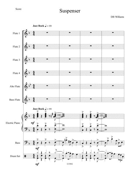 Free Sheet Music Suspenser Flute Sextet Choir
