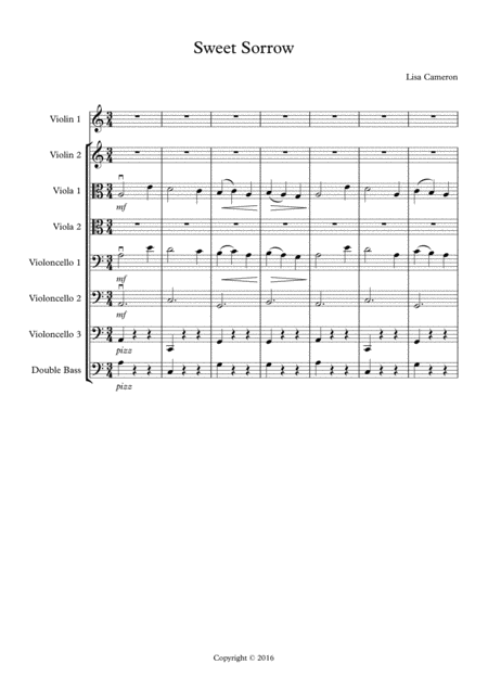 Free Sheet Music Sweet Sorrow String Ensemble