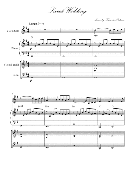 Sweet Wedding Sheet Music