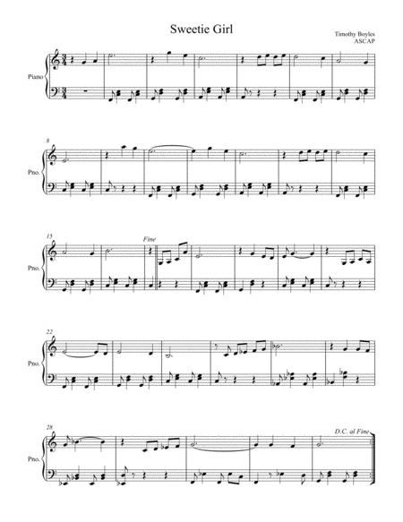 Sweetie Girl Sheet Music